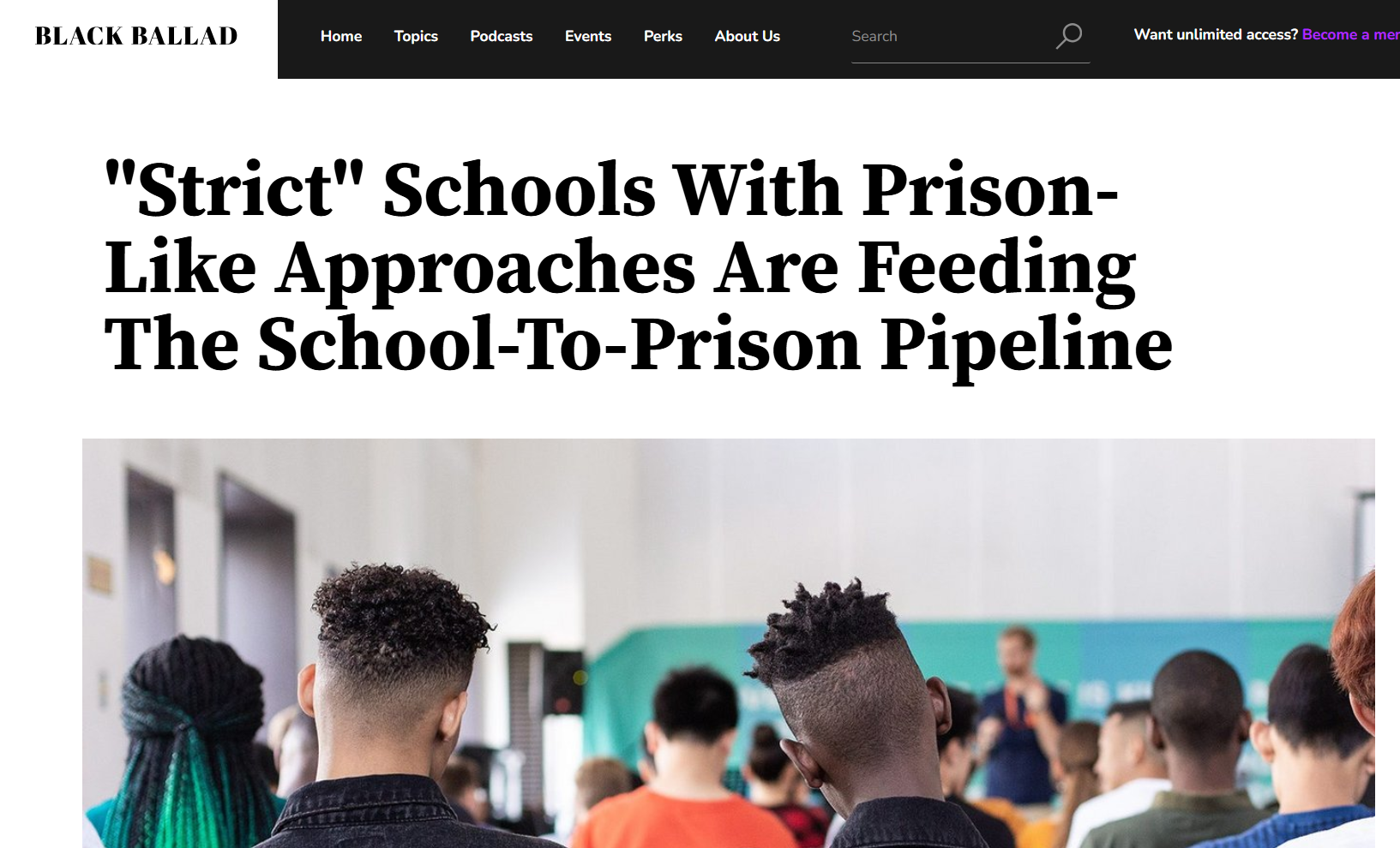 School to prison pipeline